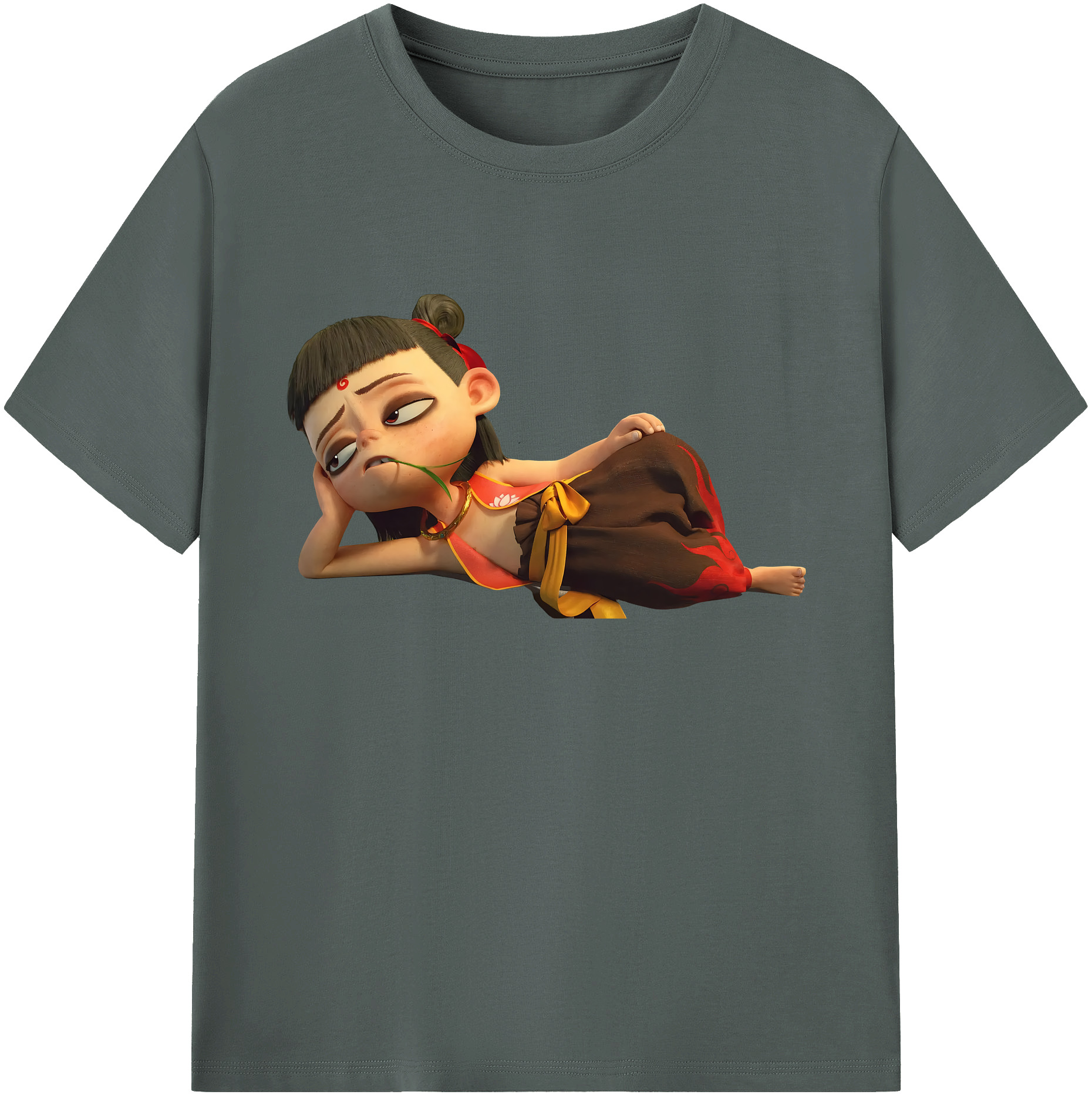 （画像用） Ne Zha 2 ナタ 魔童の大暴れ 綿100％ メンズ半袖Tシャツ｜肌触りやわらか＆通気性